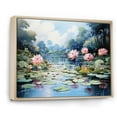 thumbnail image 2 of Designart "Lotus Pond China Art painting III" China Art Floater Framed Canvas Print, 2 of 7