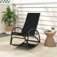 thumbnail image 2 of Costway Lot de 2 Chaises Berçantes d'Extérieur 2-en-1 avec Dossier Réglable à 4 Positions, Accoudoirs Courbés, 2 of 9