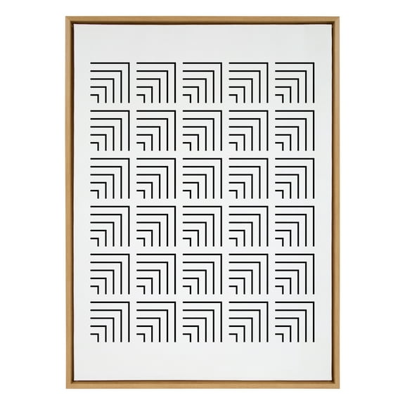 Kate and Laurel Words, Black Framed Canvas Art Print, 28x38