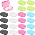 thumbnail image 2 of 20 Pcs Portable Travel Soap Dish with Lid, Plastic, Rectangular, Colorful, Soap Bar Holders, 2 of 8