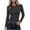Black|Dot, variant on Base Layer Tops for Women Long Sleeve Crew Neck Side Pleated Tunic Blouse Fleece Lined Warm Comfy Soft Shirt Slim Fit (XL, Black|Stripes)