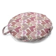 thumbnail image 1 of Valentine's Day Round Floor Cushion with Handle, Pattern of Ornamental Heart Shapes Scattered Randomly on a Plain Background, Pillow for Living Room & Dorms, 18" Round, Multicolor, by Ambesonne, 1 of 4