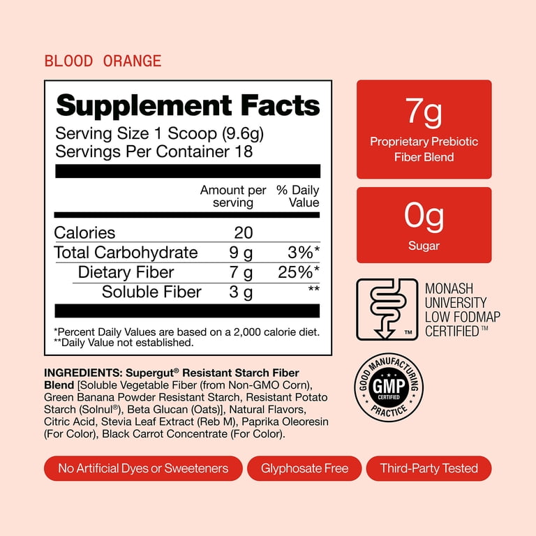 Supergut GLP-1 Daily Support Blood Orange Prebiotic Fiber Blend for Metabolism Support & Digestive Health, 6.1 oz, 18 Servings - Walmart.com Supergut GLP-1 Daily Support Blood Orange Prebiotic Fiber Blend for Metabolism Support & Digestive Health, 6.1 oz, 18 Servings - Walmart.com