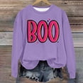 thumbnail image 3 of CILENON Halloween Costumes Woman 2024 Halloween Sweatshirts for Women 2024 Fall Cute Pumpkin Face Bat Graphic Crewneck Long Sleeve Shirt Top (C,XXL), 3 of 3
