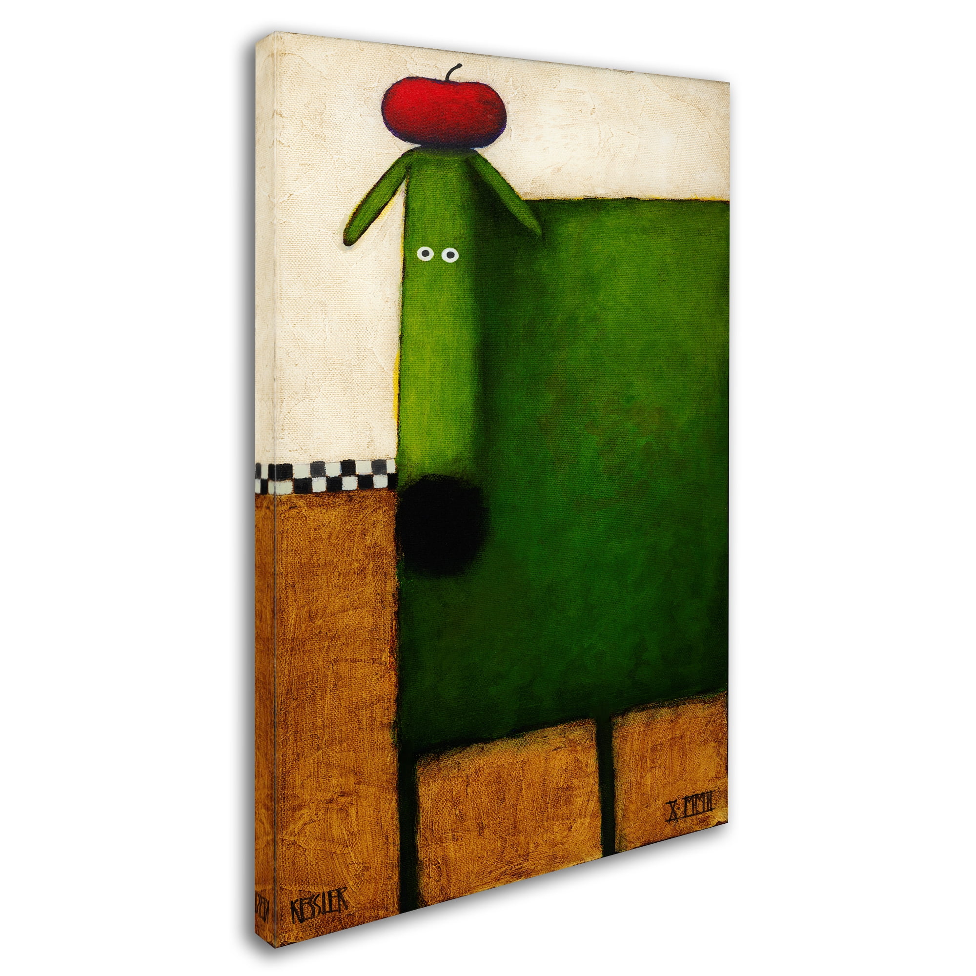 Trademark Fine Art 'Green Dog' Canvas Art by Daniel Patrick Kessler