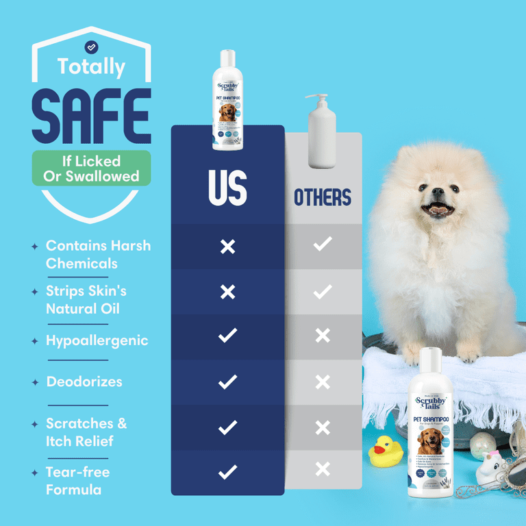 Scrubby Tails Natural Oatmeal Aloe Dog Shampoo, Hypoallergenic