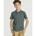 thumbnail image 2 of Real Essentials 3 Pack: Boys' Short Sleeve Jersey Cotton Polo Shirt - Uniform Performance (Ages 4-18), 2 of 6