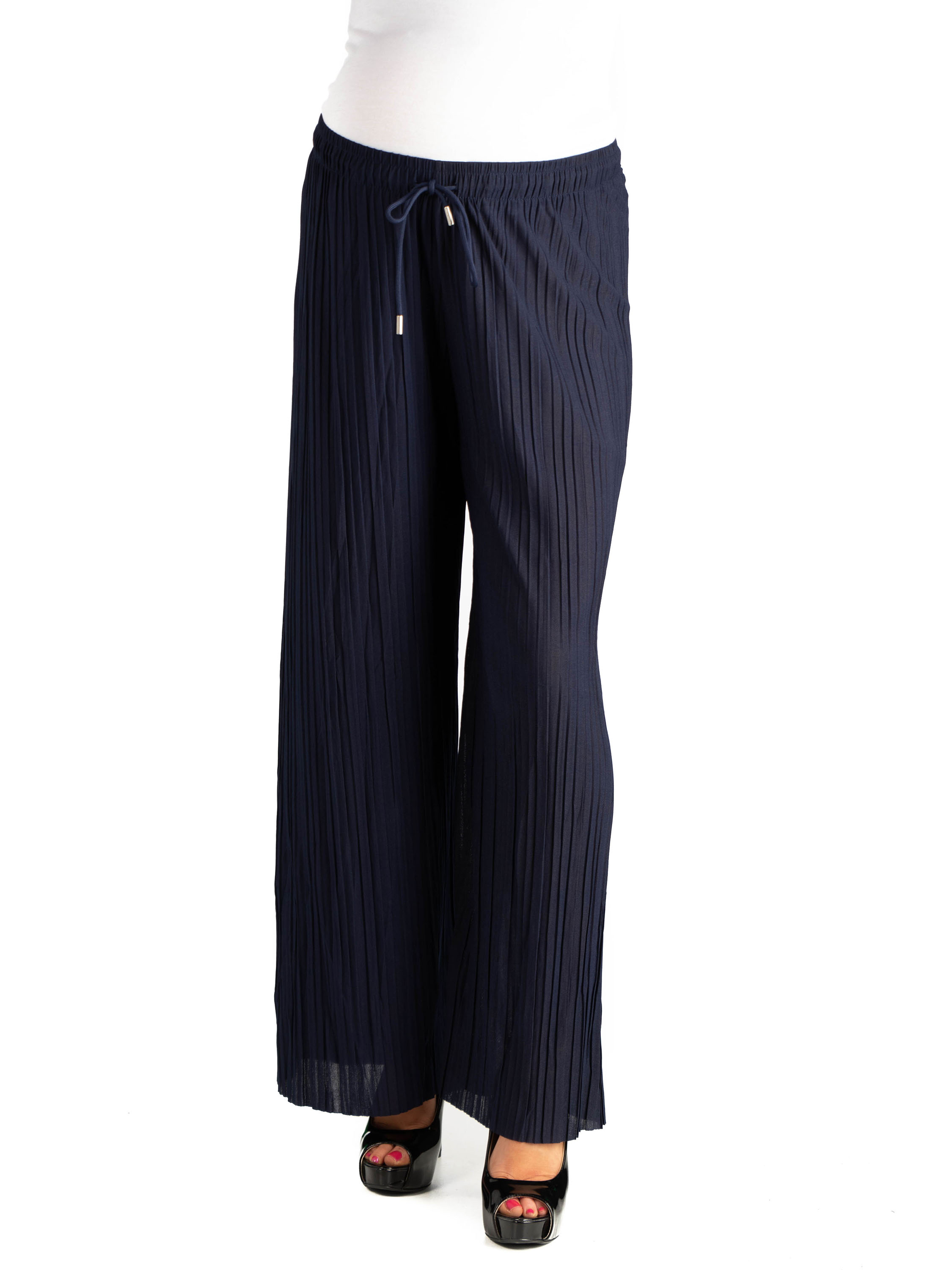 24seven Comfort Apparel Pleated Wide 
