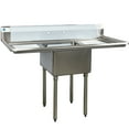 thumbnail image 4 of 54 in. Commercial Single Compartment Sink with Left Right Drain Board NSF Certified, 4 of 9