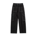thumbnail image 3 of Men Outdoor Cargo Trousers New Autumn Tactical Men Pants Men Warm Casual Pants Loose Fit Wide Leg Casual Trousers Male Loose Straight Trousers Large Size, 3 of 4