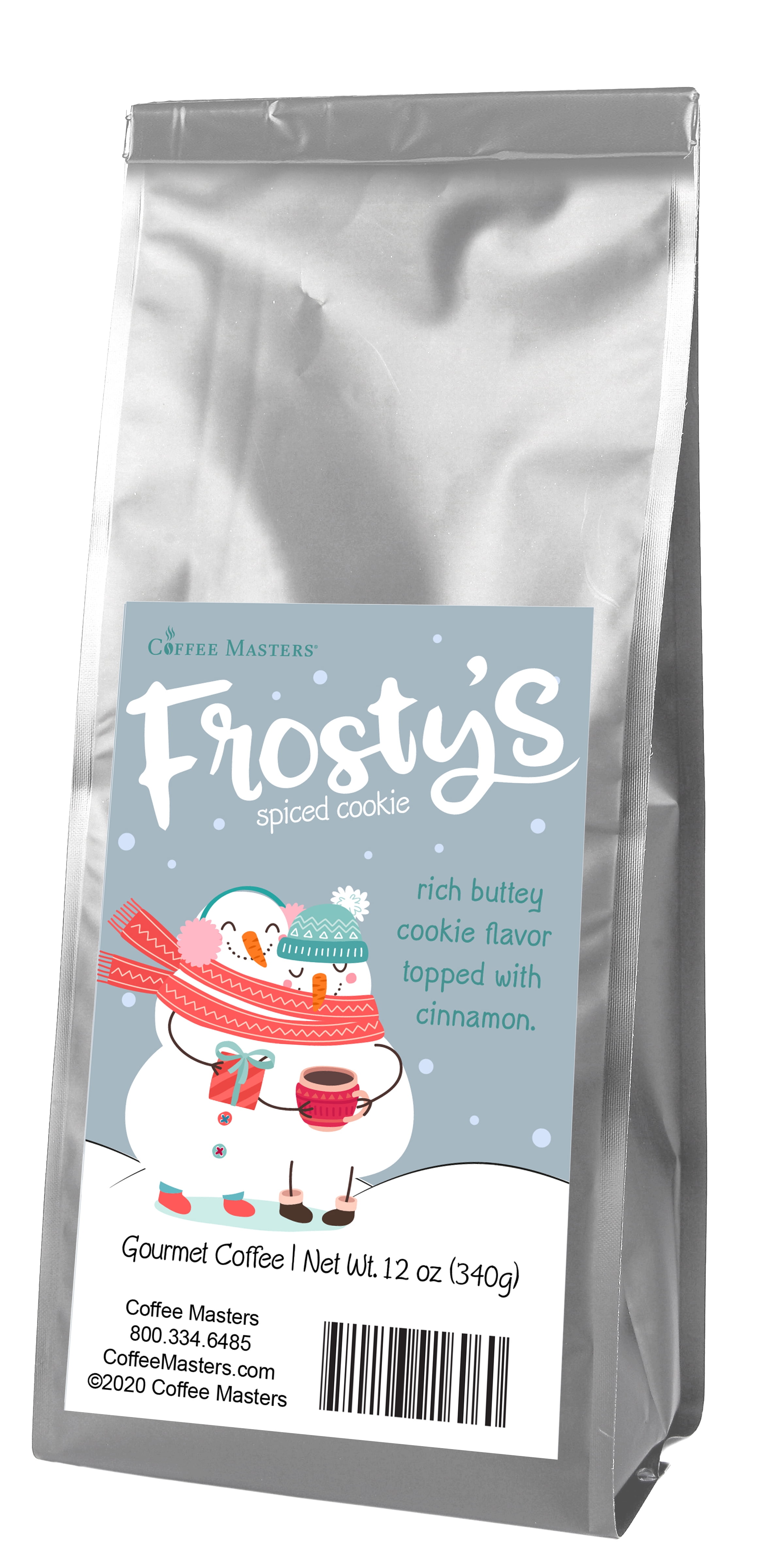 Coffee Masters Christmas Coffee Sampler - Frosty's Spiced Cookie and Winter Wonderland 12 oz Ground Coffee