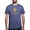 Heather Blue, variant on - Delta Chi Vertical Yellow Logo T Shirt - Mens Tri-blend T-Shirt