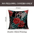 thumbnail image 4 of LALILO Throw Pillow Covers Watercolor With Flowers And Fashion Floral Snake Floral Repeat Art Bloom Blossom Set of 2 Square 18 x 18 Inch Pillowcase, 4 of 5