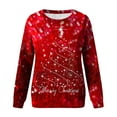 thumbnail image 4 of Sweat-shirt de Mode Imprimé Graphique de Femmes de Noël Veste à Manches Longues Fermeture Blouse Col Rond Cardigan d'Hiver Hoodie Soft Outwear, 4 of 4