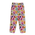 thumbnail image 3 of Lsque Cute Doodles Print Women's Pajama Pants, Lounge Pant - Comfortable Home Wear,Elastic Waistband, Stylish Design-Large, 3 of 9