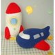thumbnail image 5 of Peluche de almohada cohete de 55 cm, 5 of 5