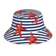 thumbnail image 1 of Balery Starfish Navy Blue Stripe Sombreros para el sol para hombre y mujer, sombrero de pescador con UPF 50+, 1 of 6