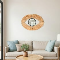 Sagebrook Home Metal Mirrored Eye Wall Decor, Brown Finish