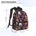 thumbnail image 3 of Daiia Halloween Skeleton School Backpack for Men Women, Unisex Large Waterproof Bookbag Schoolbag Casual Daypack for High School/College/Teens/Travel/Work Black, 3 of 8