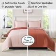thumbnail image 4 of Mainstays Reversible Bed-in-a-Bag Comforter and Sheet Set, 7-Piece, Queen, Pink Blush, 4 of 13
