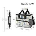 thumbnail image 3 of FORMRS Insulated Cooler Bag 24 Cans Capacity Soft Leakproof Lunch Box with Side Pockets, Blue Floral, 3 of 7