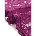 thumbnail image 7 of DARING DIVA Lace 3/4 Sleeve Crochet Open Front Long Cardigans S Purple, 7 of 7