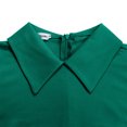 thumbnail image 6 of AURA Women’s Midi Dress High Waist Pleated Flared Skirt Doll Collar Short Sleeve S XXXL, 6 of 7