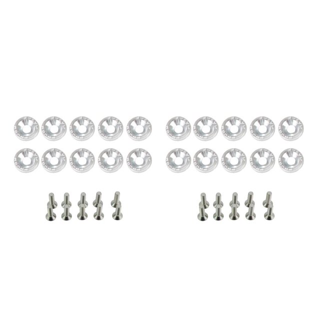 Speravity Juego surtido de arandelas de tornillos para coche de 10 piezas, juego surtido de arandelas de pernos de aleación de aluminio para Type4 NO4