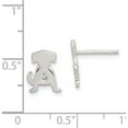 thumbnail image 4 of Sterling Silver Polished Cz Dog Post Earrings (10 X 9) Made In India qe8679, 4 of 5