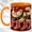 Orange, variant on Cowboy Cat Coffee Mug, Western Boots Mug, Ceramic 11 oz