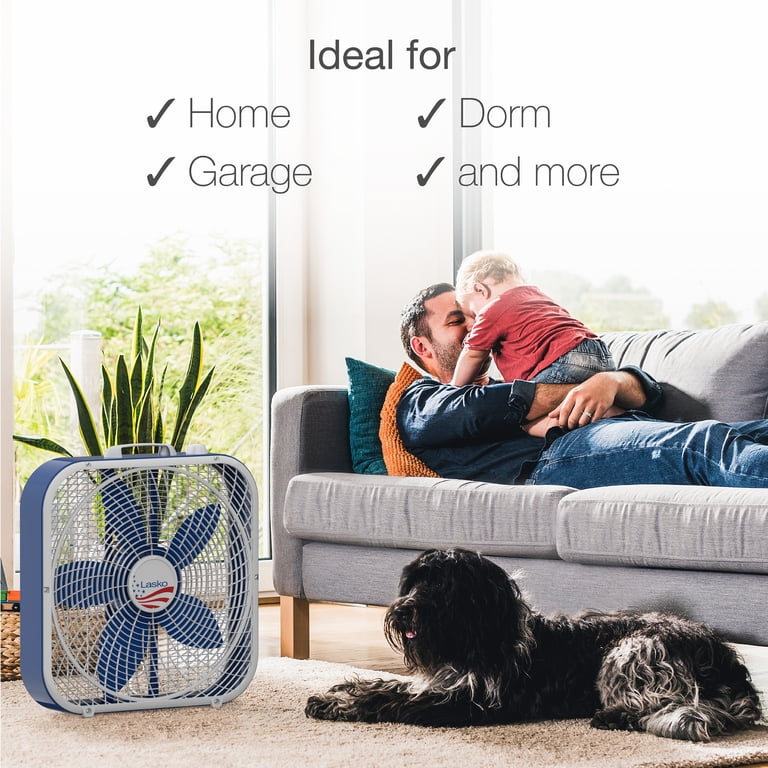 Lasko Limited Edition 20” Box Fan with 3 Speeds, B20610, Red, White u0026 Blue  - Walmart.com