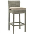 thumbnail image 1 of Modway Conduit 30"" Patio Bar Stool in Light Gray and Beige, 1 of 3
