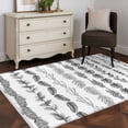 thumbnail image 3 of 2.7'x5' Area Rugs, Black Botanical Indoor Outdoor Area Rug for Living Room Bedroom, Modern Farmhouse Tropical Leaves Washable Bathroom Rugs Kitchen Floor Carpet Mats Home Decor Aesthetic, 3 of 8