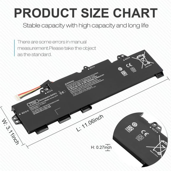 56Wh TT03XL 933322-855 Li-Ion Battery For HP EliteBook 755 850 G5 ZBook 15U G5