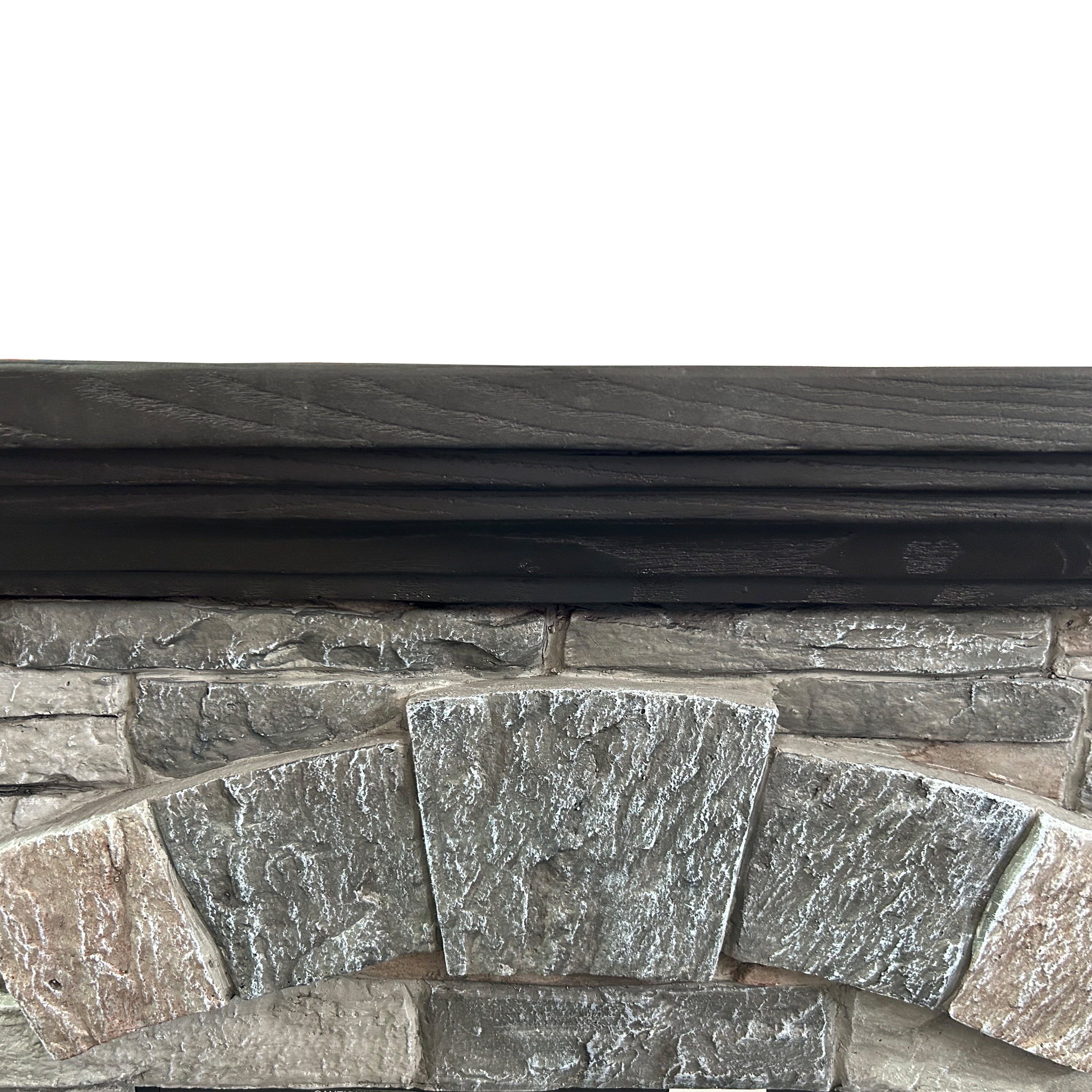 Joy River 40“ Grey Electric Fireplace with Faux Brick, Remote Control, and Adjustable Flame