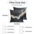 thumbnail image 3 of Waterproof Throw Pillow Covers Set of 2, 16x16 Inch Marble Decorative Pillowcases Outdoor Pillow Slip Cushion Covers Set for Couch Tent Black Grey Modern Luxury Gold, 3 of 7