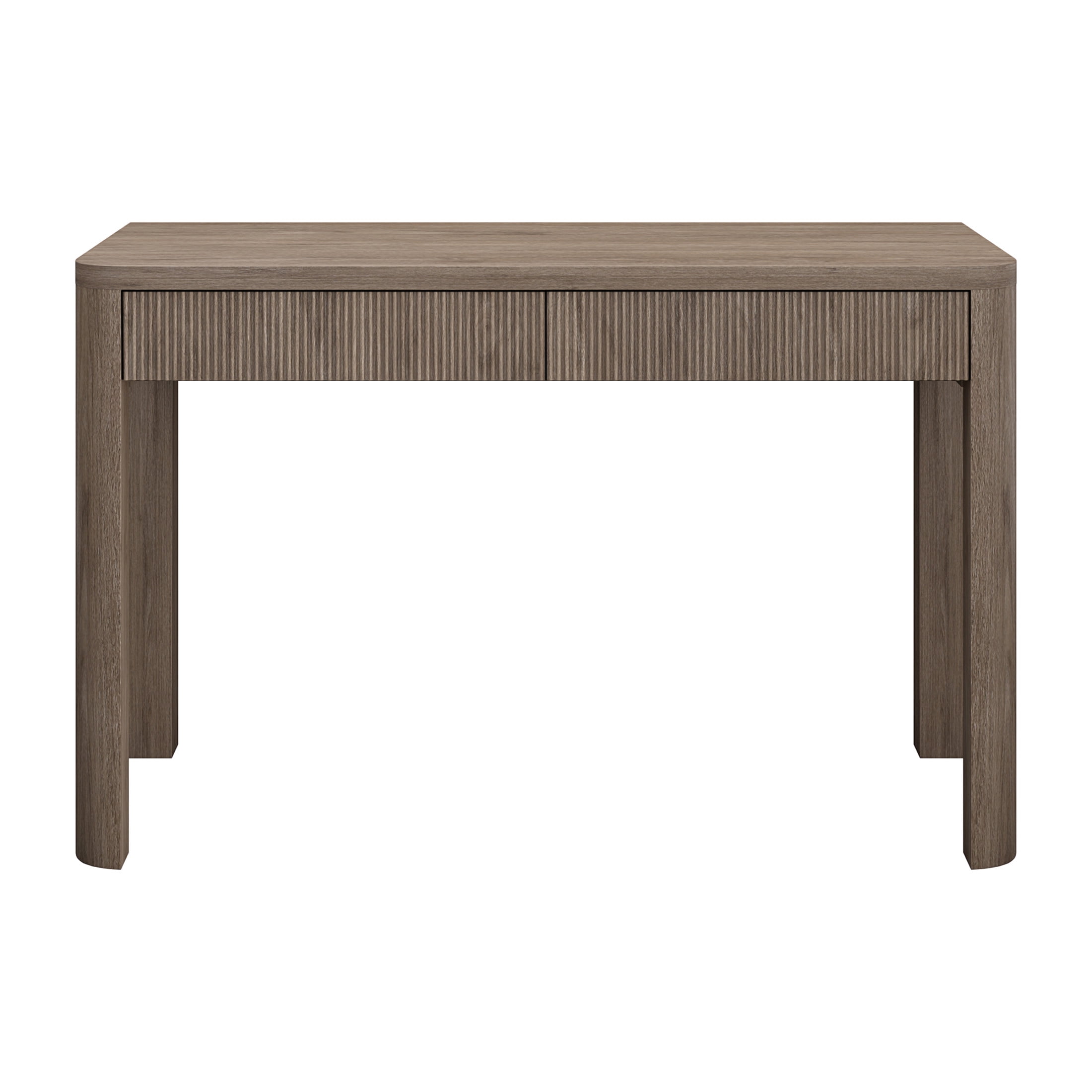 Evelyn&Zoe Modern/Contemporary 48" Wide Antiqued Gray Oak Home Office