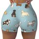 thumbnail image 2 of Balery Dog Pets Pantalones cortos de entrenamiento estampados para mujer, sin costuras, ajustados, para gimnasio, yoga, correr, deportes, ejercicio activo, fitness.-Small, 2 of 8