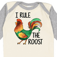 thumbnail image 4 of Inktastic Farmer I Rule The Roost Rooster Boys or Girls Long Sleeve Baby Bodysuit, 4 of 5