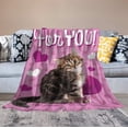 thumbnail image 5 of Cat Blanket Cute Animal Pink Print Throw Blankets for Couch Sofa Bed Stuff Decor Lightweight Soft Cozy Fleece Plush Flannel Bedding for Baby Boys Girls Kids Women Adults Lover 40"x50", 5 of 6