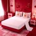 thumbnail image 3 of meiyoeat Girls Personalized Monogram 7 Pieces Full Size Bedding Sets,Strawberry Themed Initial Full Size Bed in a Bag For Girl,Pink Reversible, 3 of 7