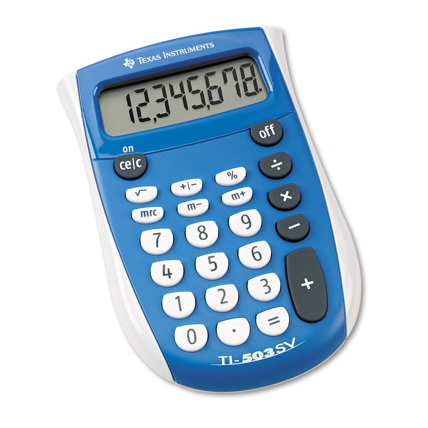 Texas Instruments, TEXTI503SV, TI503 SuperView Pocket Calculator, 1 Each, Blue,Gray