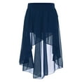 thumbnail image 5 of Nyeemya Kids Girls Dance Skirts Sheer Mesh Wrap Skirt for Ballet Modern Lyrical Contemporary Dancewear Navy Blue 10, 5 of 6