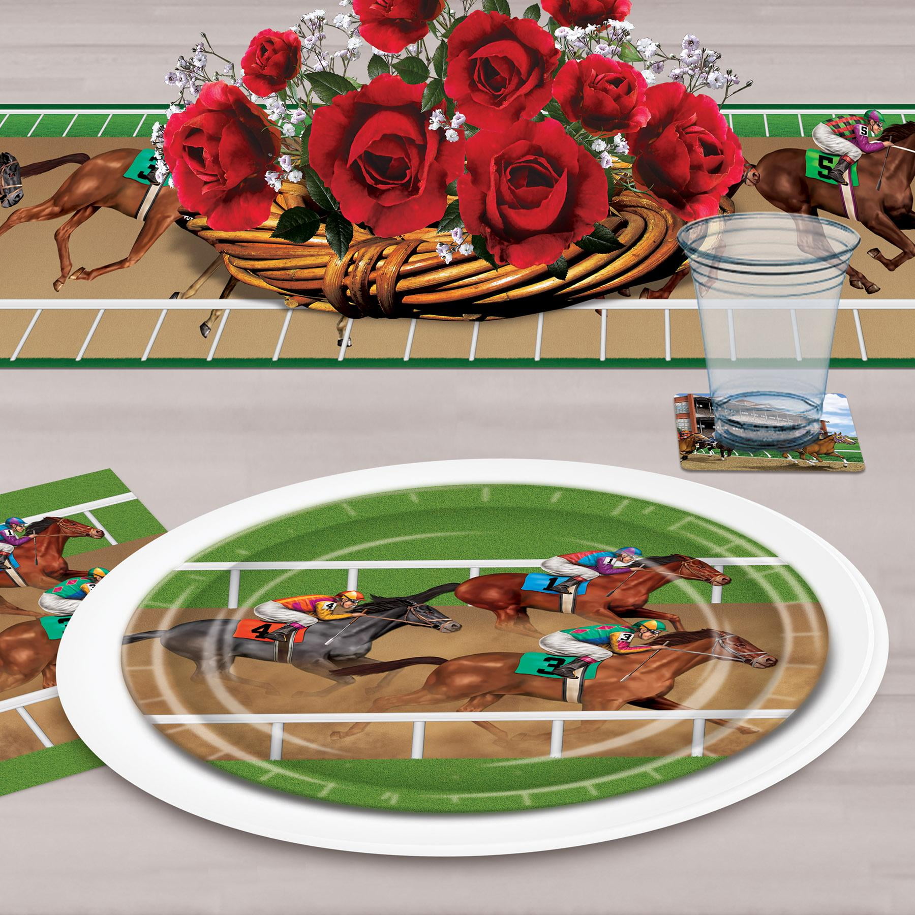96 Pack Beistle Horse Racing Theme Party Paper Plates 9 inch