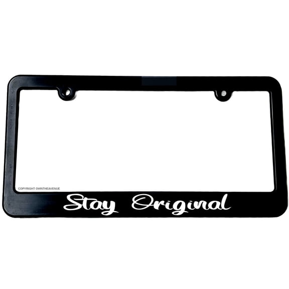 Stay Original License Plate Frame - Funny JDM Slim Black Frame
