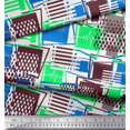 thumbnail image 2 of Soimoi Blue Poly Georgette Fabric Geometric Abstract Decor Fabric Printed Yard 52 Inch Wide, 2 of 3