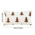 thumbnail image 3 of Moocorvic Christmas Pillow Covers 19.7x12, Soft Faux Fur Winter Holiday Decorative Cushion Case Christmas Gifts,Brown, 3 of 7