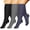 Blac Gray Navy, variant on 3 Pairs Copper Compression Socks for Plus Size Women & Men Circulation 20-30 mmHg Knee High- Better Blood Flow, Swelling, Best Support for Medical, Running, Nursing