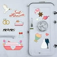 thumbnail image 5 of 14 Pcs Just Married Cruise Door Magnets Wedding Refrigerator Decorations Cruise Cabin Door Sign for Stateroom Ship Car Honeymoon Anniversary Wedding Party Panel Tailgate Decor, 5 of 7