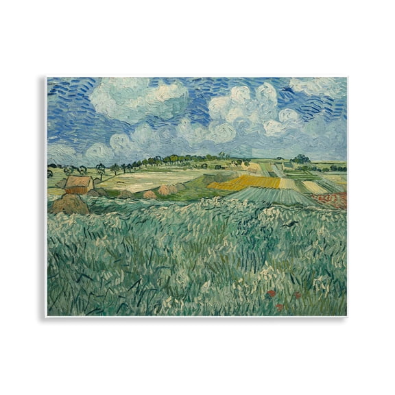 Stupell Industries Classical Van Gogh Farmland Landscape & Nature Painting Unframed Art Print Wall Art, 14 x 11